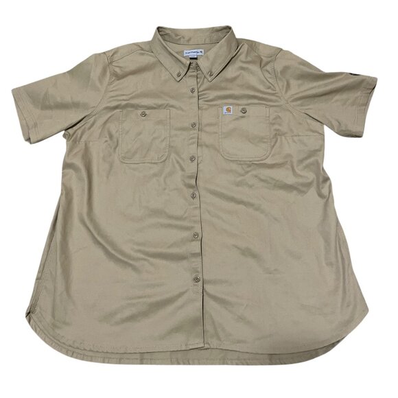 Carhartt 103105-253 Rugged Professional Relaxed Fit Canvas Shirt Women's Sz XXL - Picture 1 of 6